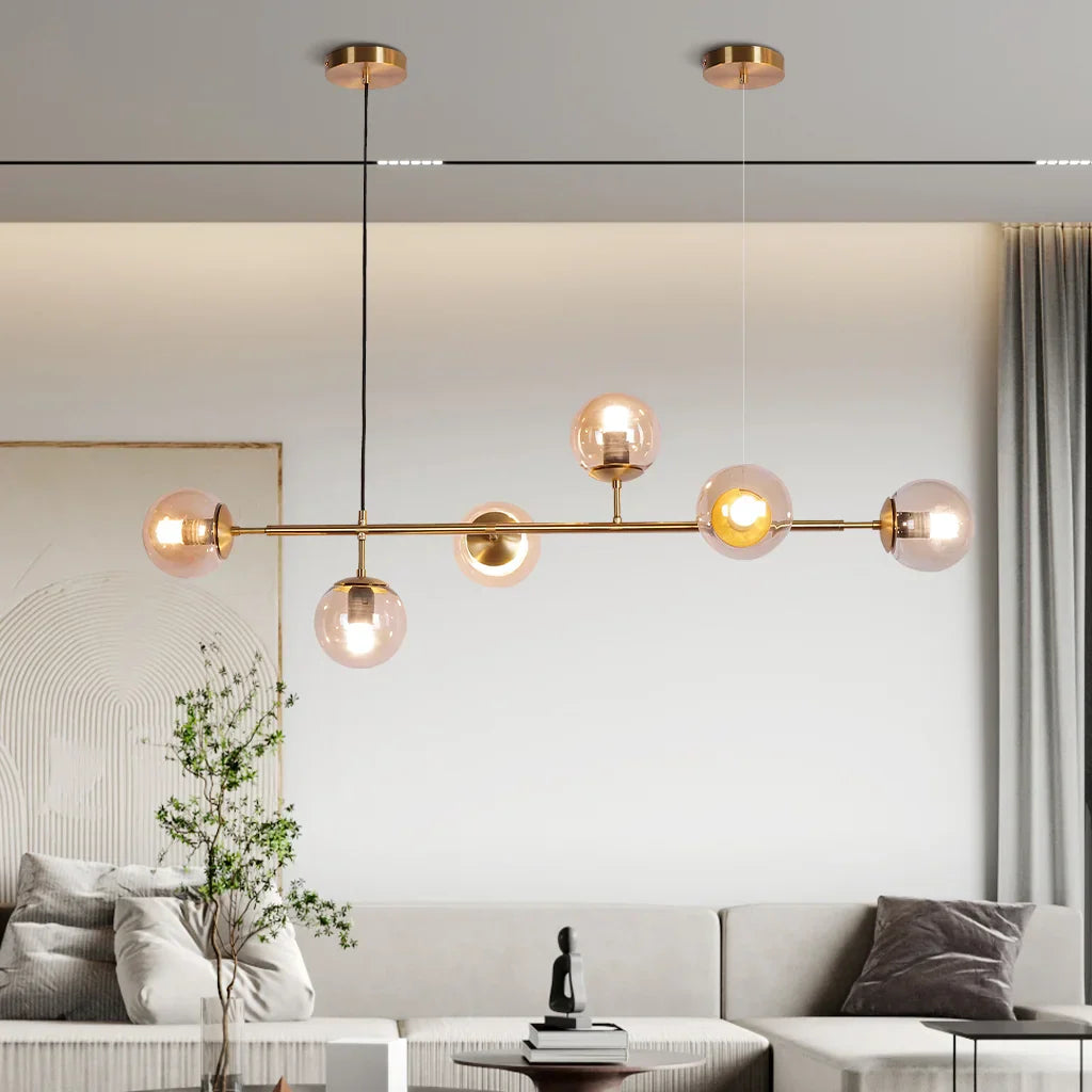 Szklana Lampa Wisząca Kula | Do Salonu