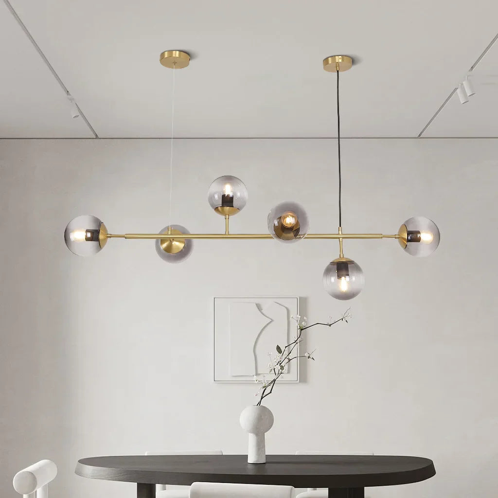Szklana Lampa Wisząca Kula | Do Salonu
