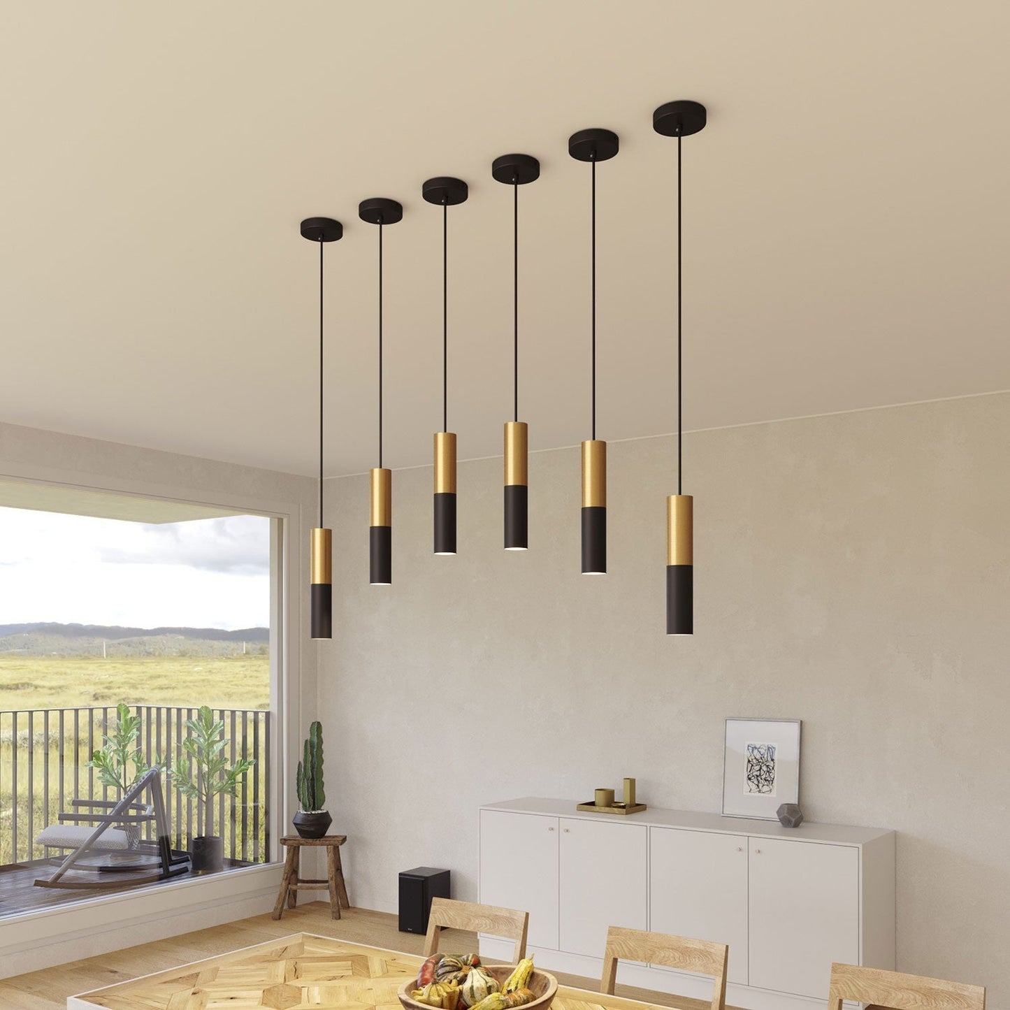 Lampa Sufitowa Do Salonu | Rurki Z Przewodami