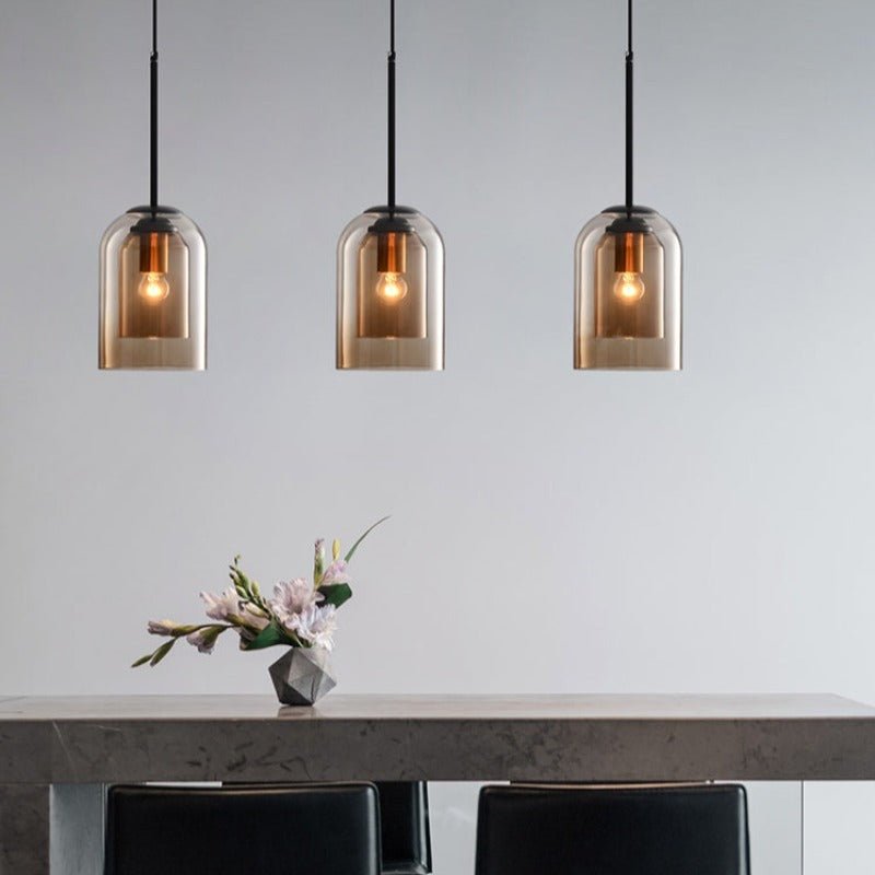 Wisząca Lampa Sufitowa LED | Dwuwarstwowe Szkło