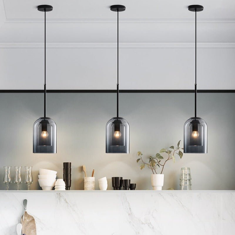 Wisząca Lampa Sufitowa LED | Dwuwarstwowe Szkło