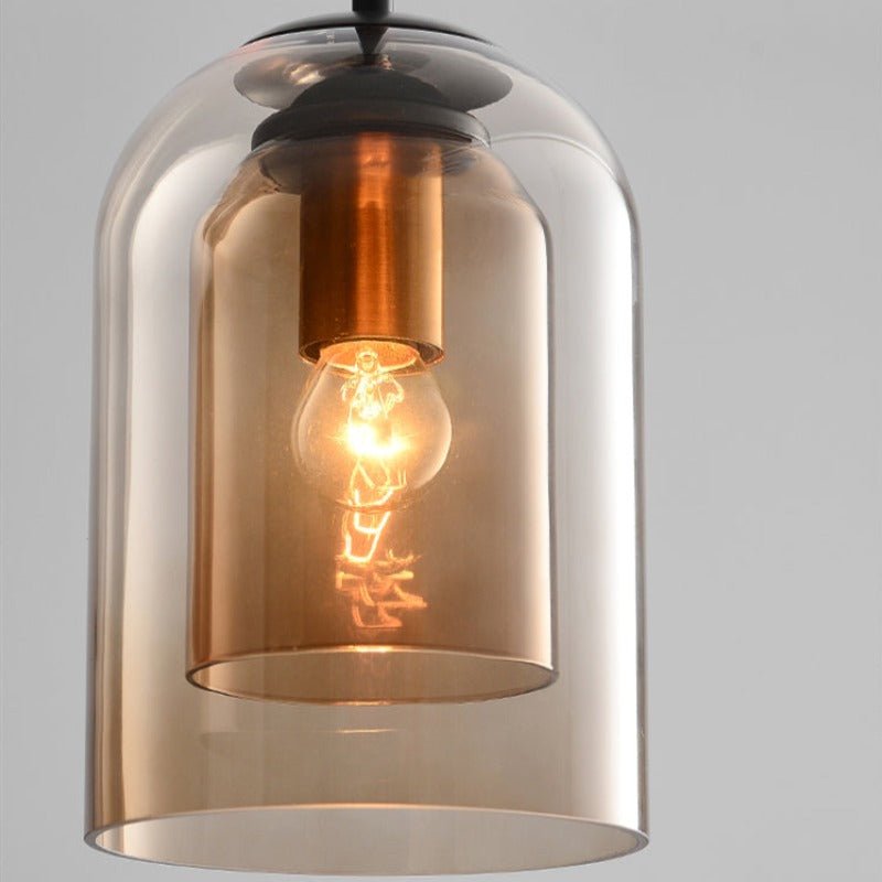 Wisząca Lampa Sufitowa LED | Dwuwarstwowe Szkło