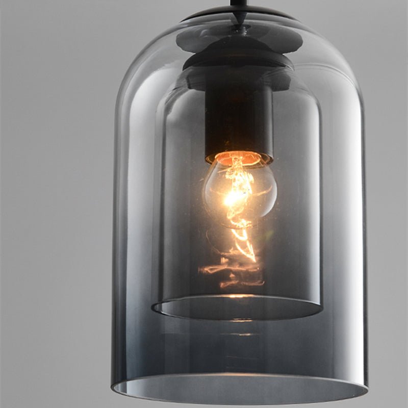 Wisząca Lampa Sufitowa LED | Dwuwarstwowe Szkło