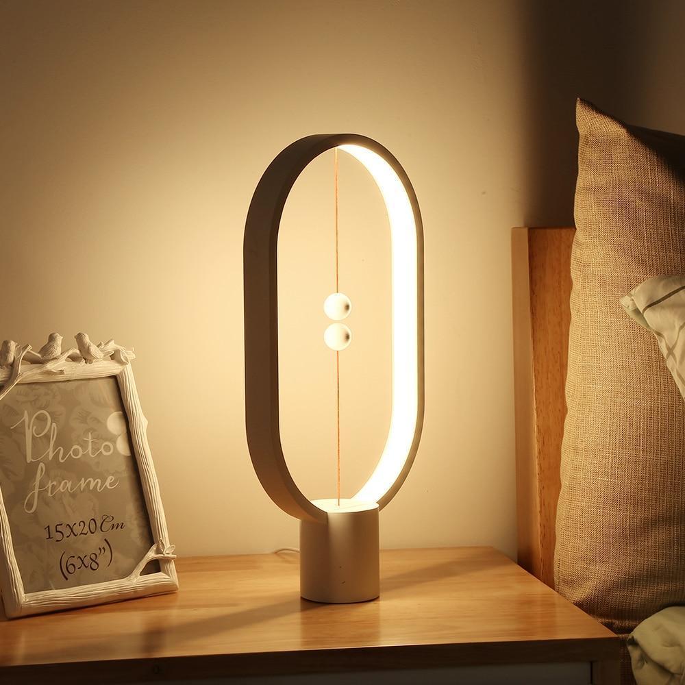 Lampa Stołowa LED | Drewniana