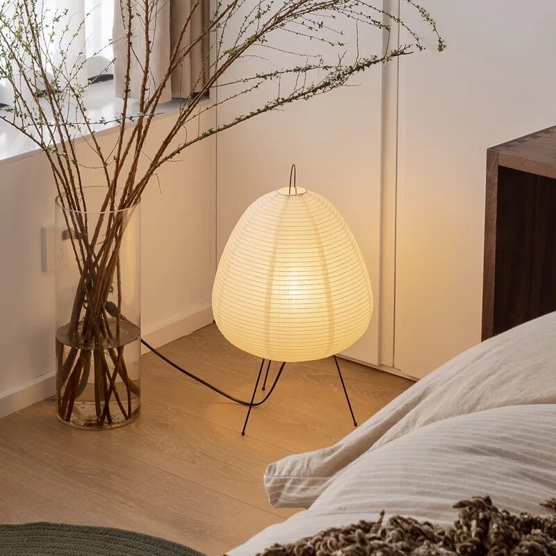 Japońska Lampa Stołowa Z Papieru Ryżowego | Design Dla Twojego Domu
