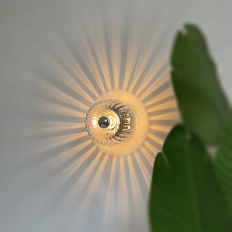 Nordycka Lampa Ścienna Do Salonu | Okrągła