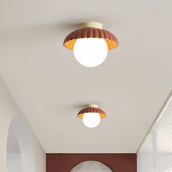 Lampa Sufitowa LED Do Przedpokoju | Muszlowy Kształt