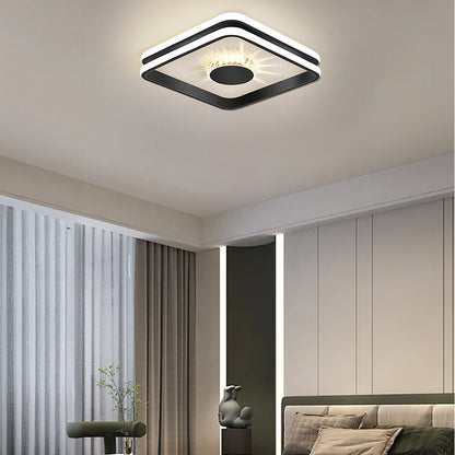 Złota Lampa Sufitowa LED Do Przedpokoju | Kryształowa