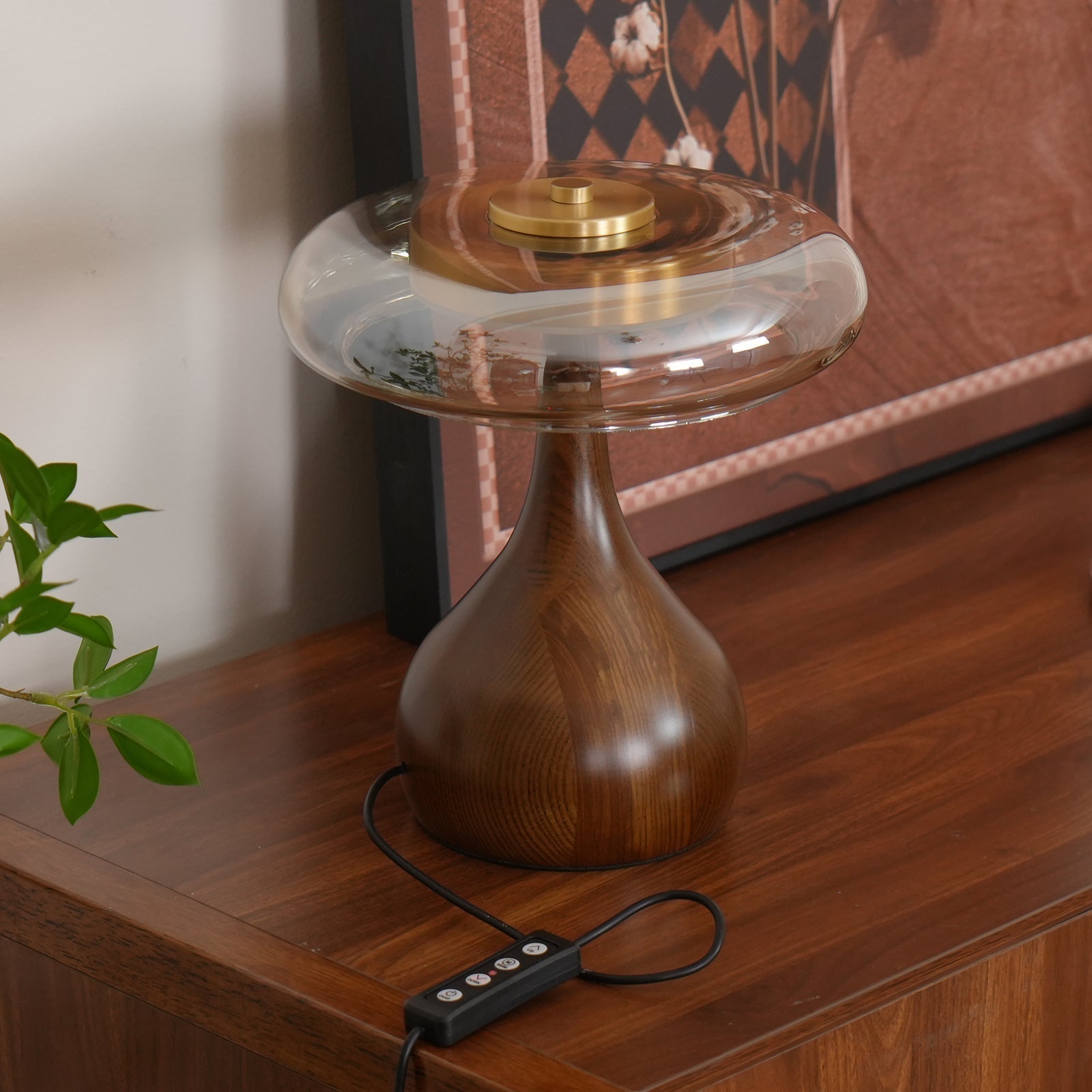 Antyczna Lampa Stołowa | W Kształcie Grzyba