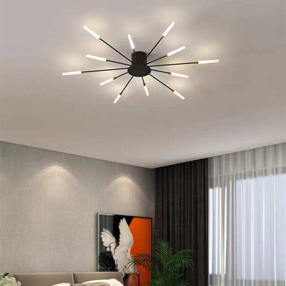 Lampa Sufitowa LED Do Salonu | Z Efektem Płomienia