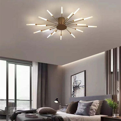 Lampa Sufitowa LED Do Salonu | Z Efektem Płomienia