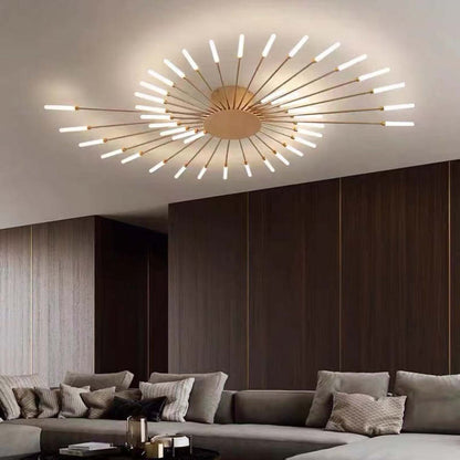 Lampa Sufitowa LED Do Salonu | Z Efektem Płomienia