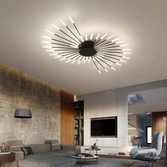 Lampa Sufitowa LED Do Salonu | Z Efektem Płomienia
