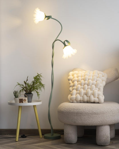 Lampa Stojąca Do Salonu | Kwiatowy Kształt