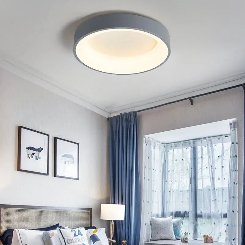 Nordyczna Okrągła Lampa Sufitowa LED | Do Salonu