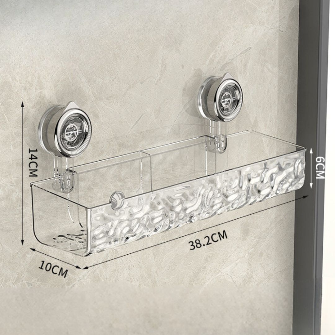 Narożna Półka Łazienkowa Z Przyssawką | Montaż Bez Wiercenia