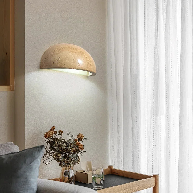 Kinkiet LED Kamienny | Zaokrąglony Spód