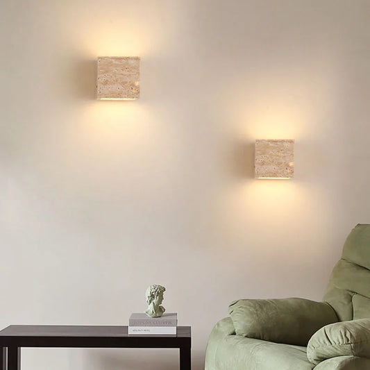Kamienna Lampa Ścienna LED | Do Salonu