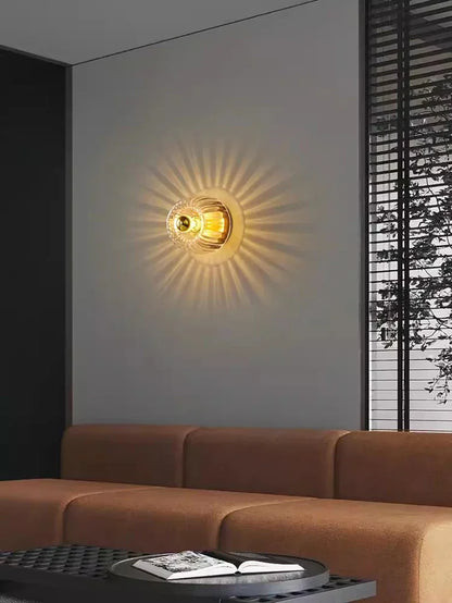 Nordycka Lampa Ścienna Do Salonu | Okrągła