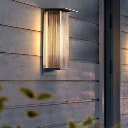 Lampa Ścienna LED Do Ogrodu | Prostokątna