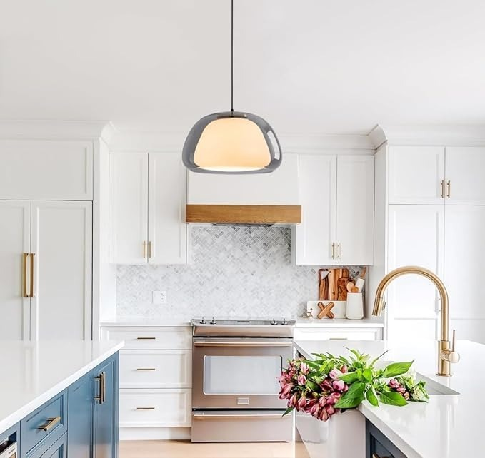 Szklana Lampa Sufitowa Do Salonu | Wisząca