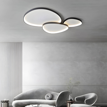 Lampa Sufitowa w Kolorze Taupe | Okrągła Lampa Do Salonu