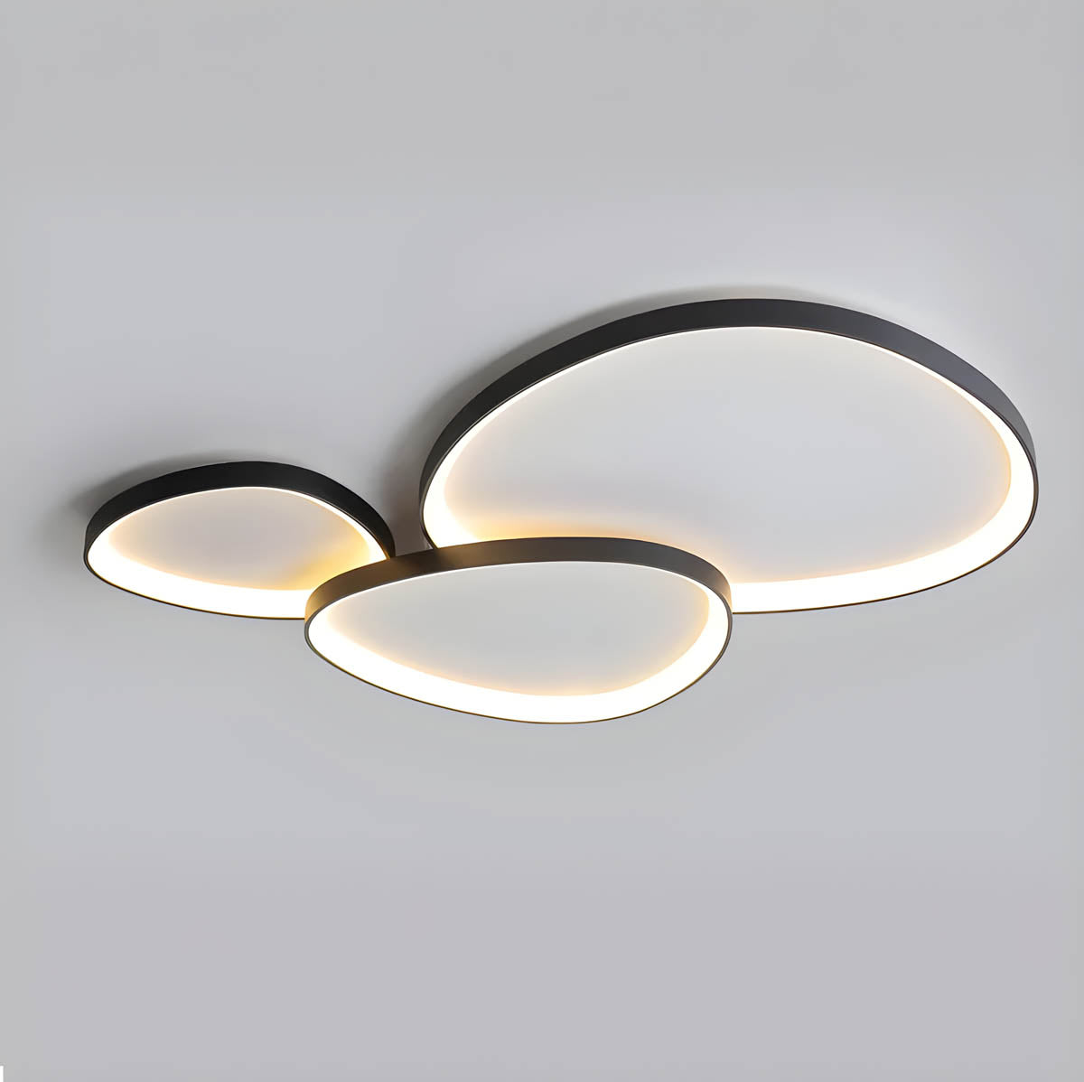 Lampa Sufitowa w Kolorze Taupe | Okrągła Lampa Do Salonu