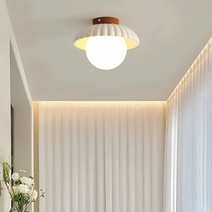 Lampa Sufitowa LED Do Przedpokoju | Muszlowy Kształt