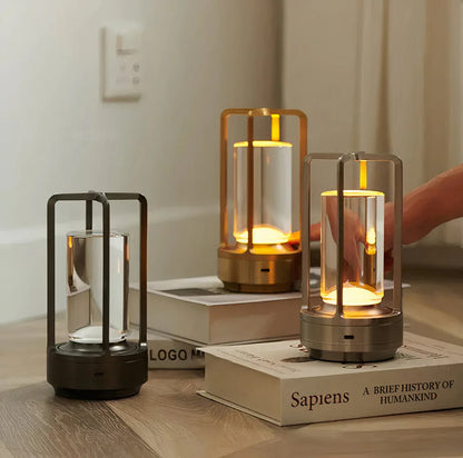 Lampka Stołowa LED Z Dotykowym Włącznikiem | Model Latarnia