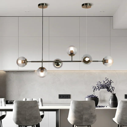 Szklana Lampa Wisząca Kula | Do Salonu
