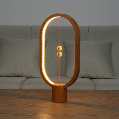 Lampa Stołowa LED | Drewniana
