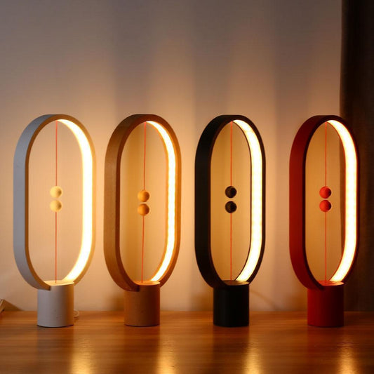 Lampa Stołowa LED | Drewniana